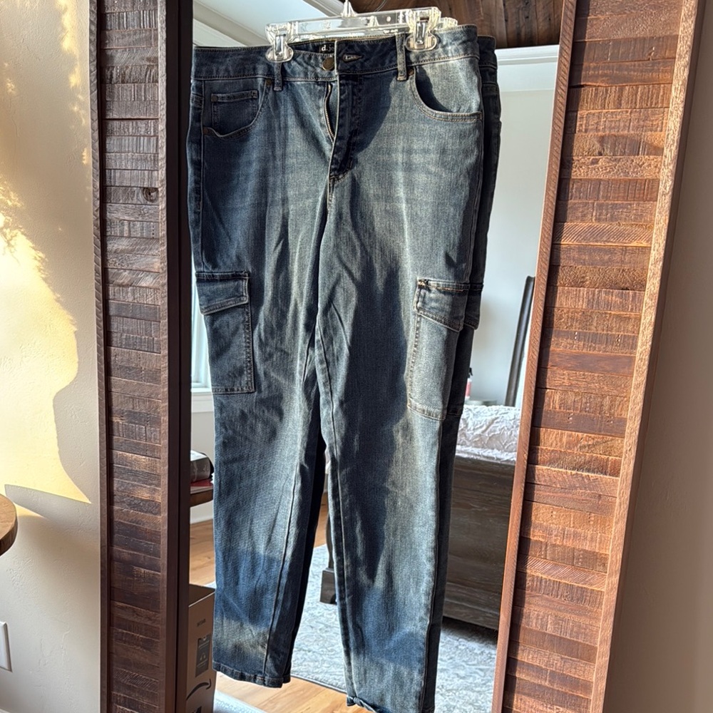 Denim Cargo Jeans